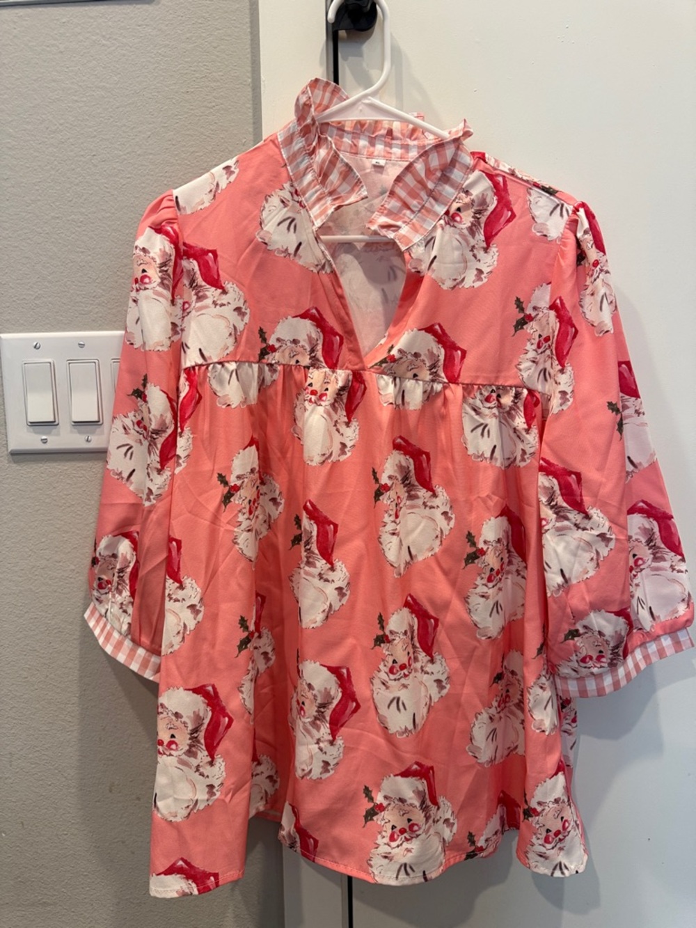 Coral Split-Neck Top